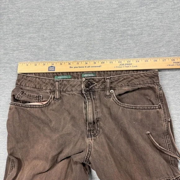 Wild Fable Cargo Pants Women 8 Brown Mid-Rise Baggy Multi-Pocket Streetwear Y2K - Picture 5 of 8
